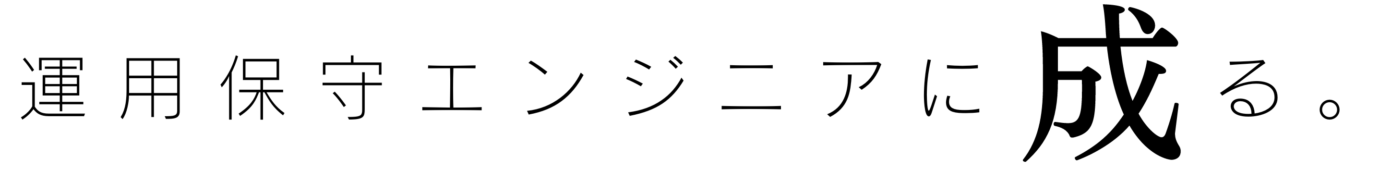 運用保守エンジニアに成る。