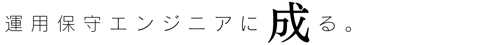 運用保守エンジニアに成る。